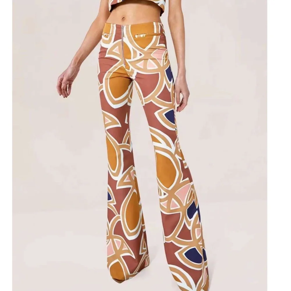 NWT Alexis Daru Pants - Abstract Maroon - Picture 1 of 6